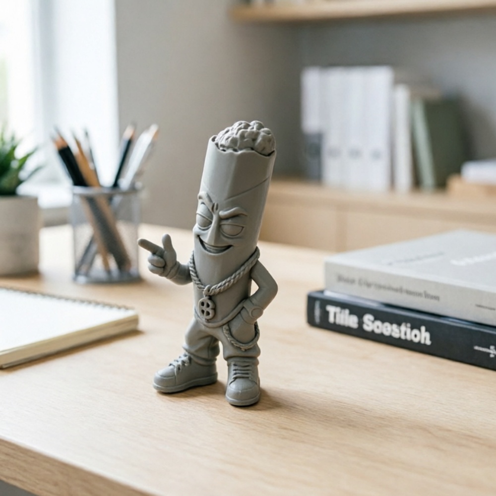 Pop Display Shelf - Figurine d'art en plastique gris tendance,