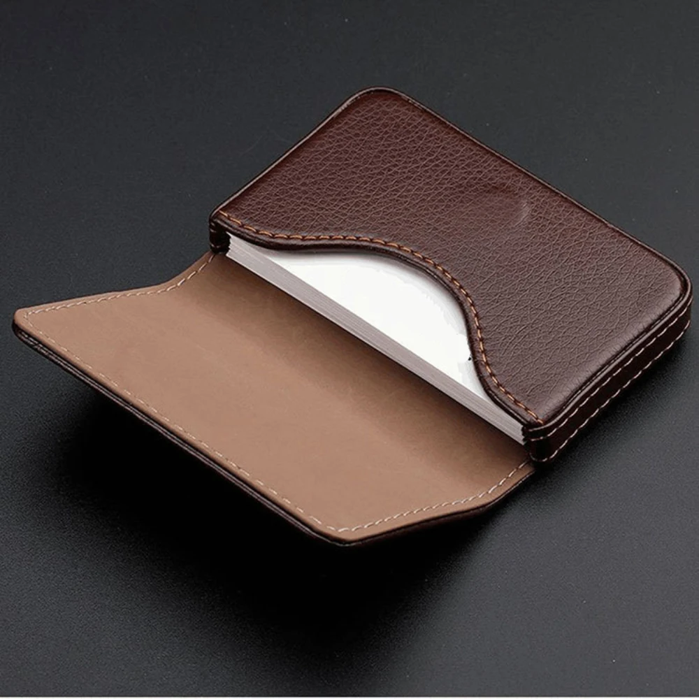Card Top Loader - Porte-cartes de crédit en cuir PU