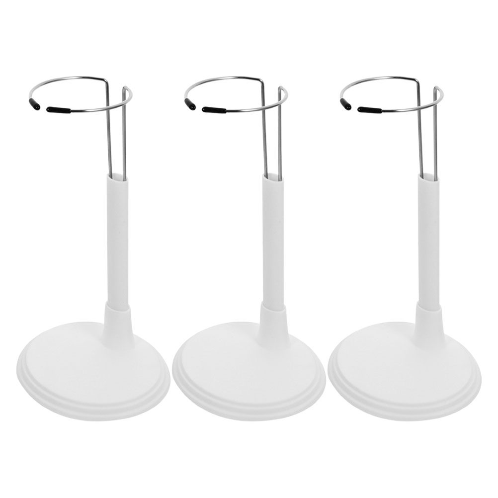 Action Figure Stand - 3 pièces de supports réglables blancs,