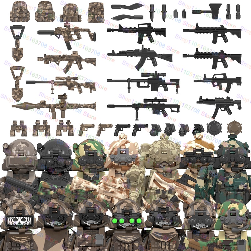 MOC – figurines de soldats mil - Lego Minifigure Holder avis et prix
